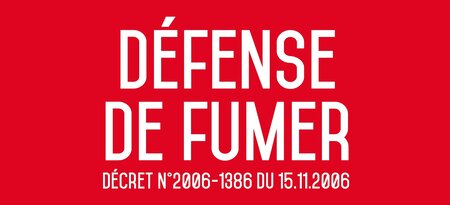 Autocollant vinyl - défense de fumer décret - l.200 x h.100 mm uttscheid