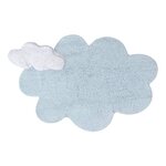 Tapis coton relief nuage - bleu - 110 x 170