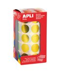 Gommettes rouleau Rond Ø 20 mm Jaune métal. x 1770