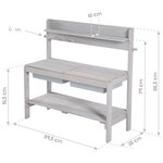 Roba table de jeu d'extérieur 89 5x35x88 5 cm gris