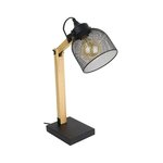 Lampe de bureau style industriel métal et bois