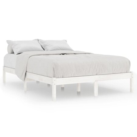 vidaXL Cadre de lit Blanc Bois de pin massif 200x200 cm
