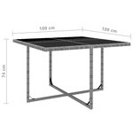 vidaXL Salon de jardin 9 Pièces avec coussins Résine tressée Anthracite