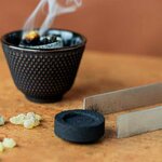 Résine d'encens à brûler Purification tibétaine + rouleau de 10 charbons