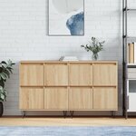 vidaXL Buffets 2 Pièces chêne sonoma bois d'ingénierie