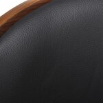 vidaXL Tabourets de bar lot de 2 noir bois courbé et similicuir