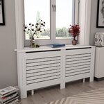 vidaXL Cache-radiateurs 2 Pièces Blanc 172x19x81 5 cm MDF