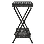 vidaXL Table à thé pliante Style vintage Métal 58 x 35 x 72 cm Noir