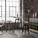 Ensemble table mange debout avec 2 tabourets aria