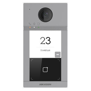 Interphone vidéo sans fil avec lecteur de badge 1 bouton d'appel Hikvision DS-KV8113-WME1(C)