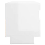 vidaXL Meuble TV avec lumières LED blanc brillant 100x35x40 cm