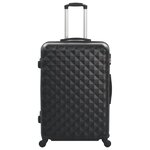 vidaXL Valise rigide 3 Pièces Noir ABS
