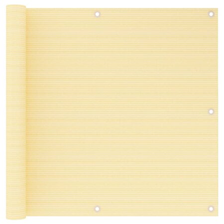 vidaXL Écran de balcon Beige 90x600 cm PEHD