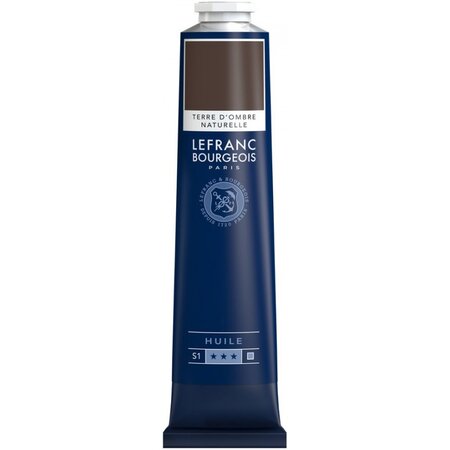 Peinture à l'huile en tube terre d'ombre naturelle 150ml - lefranc & bourgeois