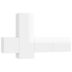 vidaXL Ensemble de meubles TV 3 Pièces Blanc brillant Aggloméré