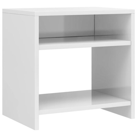 vidaXL Table de chevet Blanc brillant 40 x 30 x 40 cm Aggloméré