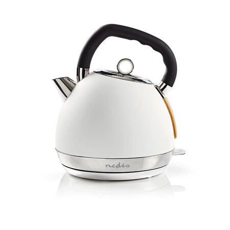 Nedis Bouilloire Électrique 1,8 L Doux au toucher Blanc