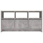 vidaXL Meuble TV Gris béton 102x37 5x52 5 cm Aggloméré