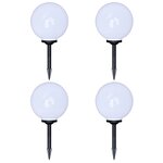 vidaXL 4 Pièces Lampes d'allée d'extérieur à LED 30 cm et piquet au sol