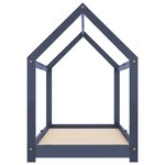vidaXL Cadre de lit d'enfant Gris Bois de pin massif 80x160 cm