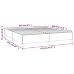 vidaXL Cadre de lit Bleu 160x200 cm Tissu