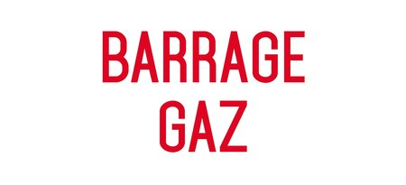 Autocollant vinyl - barrage gaz - l.200 x h.100 mm uttscheid