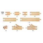 Brio World Coffret de Démarrage - 13 Rails - Accessoire pour circuit de train en bois - Ravensburger - Mixte des 3 ans - 33394