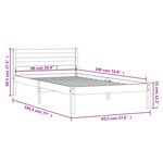 vidaXL Cadre de lit 90x190 cm bois de pin massif