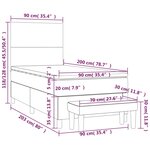 vidaXL Lit à sommier tapissier avec matelas Noir 90x200 cm Tissu