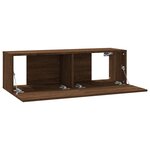 vidaXL Armoire murale TV Chêne marron 100x30x30 cm Bois d'ingénierie