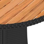 vidaXL Salon de jardin 5 Pièces avec coussins Résine tressée Noir