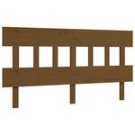 vidaXL Cadre de lit avec tête de lit marron miel 160x200cm bois massif