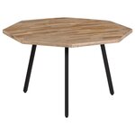 vidaXL Ensemble de table basse 2 Pièces Hexagonal Teck recyclé