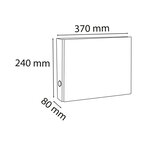 Classeur À Levier Papier Marbre Gris Dos De 70mm - A4 Horizontal. - X 10 - Exacompta
