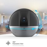 Ezviz caméra wi-fi d'intérieur c6w 4mp noir et gris