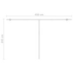 vidaXL Auvent automatique sur pied 400x350 cm Jaune/Blanc