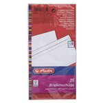 Lot de 25 enveloppes dl 110x220 mm 75g autocollantes blanc herlitz