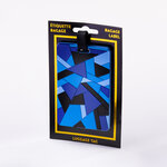 Étiquette pour bagage - mosaïque bleue