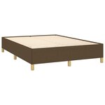 vidaXL Cadre de lit Marron foncé 140x200 cm Tissu