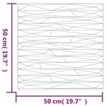 vidaXL Panneaux muraux 48 Pièces blanc 50x50 cm EPS 12 m² pierre