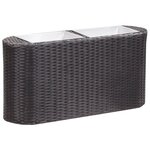 vidaXL Lit surélevé de jardin 80x25x40 cm Résine Tressée Noir