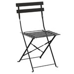 Chaises de terrasse en acier noir - lot de 2 - bolero -  - acier 387x471x800mm