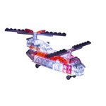 Laser Pegs, Véhicule aérien - 5 en 1 - 172 pcs, Construction, brique lumineuse, Jouet pour enfants des 8 ans, LAU07
