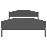 vidaXL Cadre de lit Gris foncé Bois de pin massif 160x200 cm