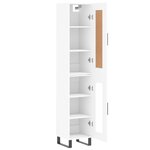 vidaXL Buffet haut Blanc 34 5x34x180 cm Bois d'ingénierie