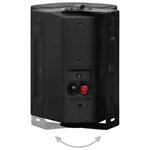vidaXL Haut-parleurs stéréo muraux 2 Pièces noir intérieur extérieur 100W