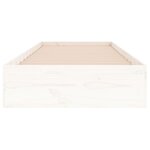 vidaXL Cadre de lit blanc bois massif 90x190 cm simple