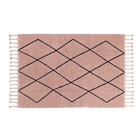 Tapis coton Berbère - rose - 140 x 200