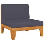 vidaXL Salon de jardin 11 Pièces avec coussins Bois d'acacia solide