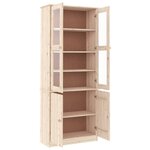 vidaXL Vitrine en verre ALTA 77x35x186 5 cm bois de pin massif